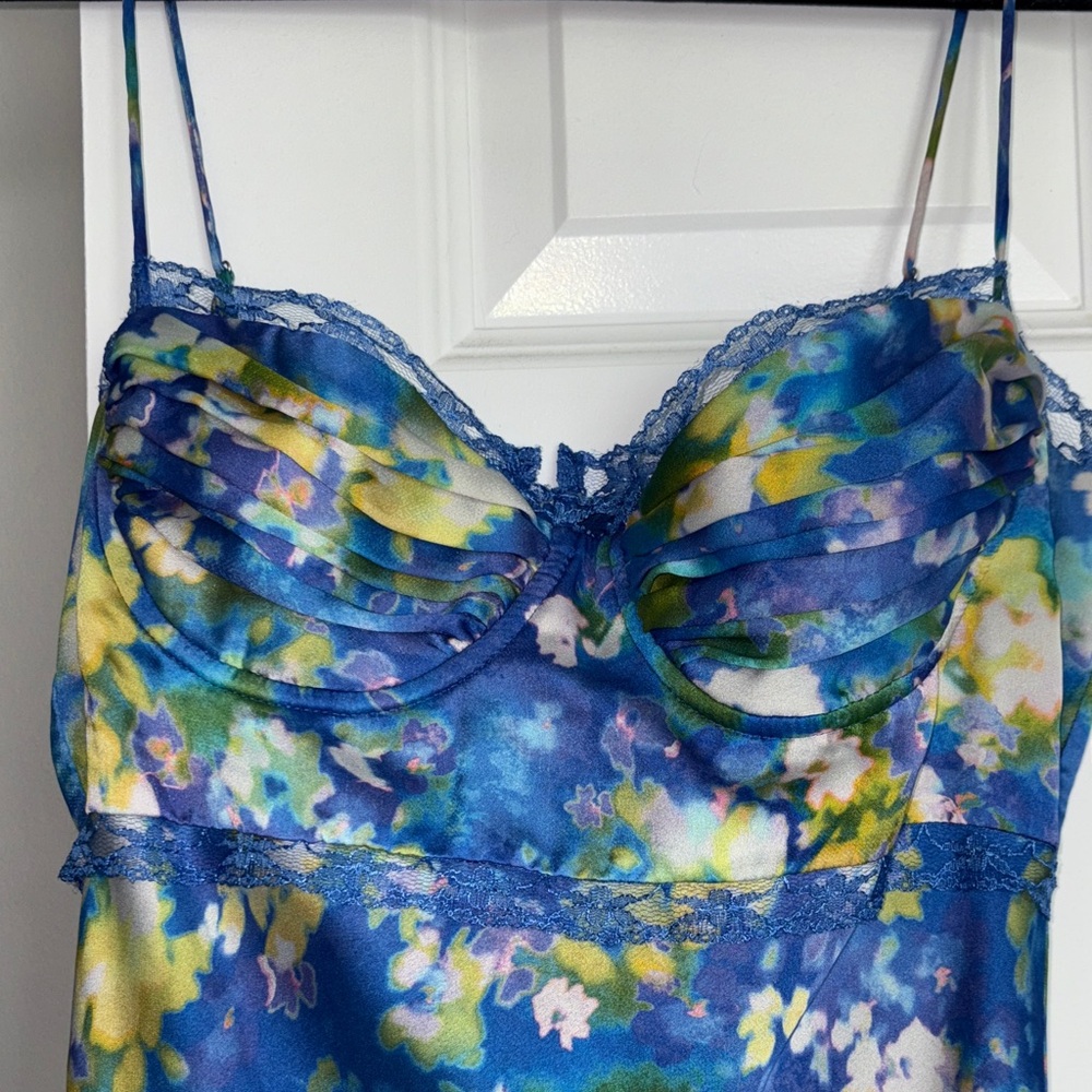 Astr Blue Floral Maxi Dress - Picture 5 of 8